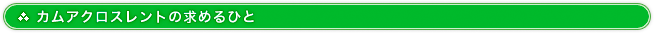 カムアクロスレントの求めるひと